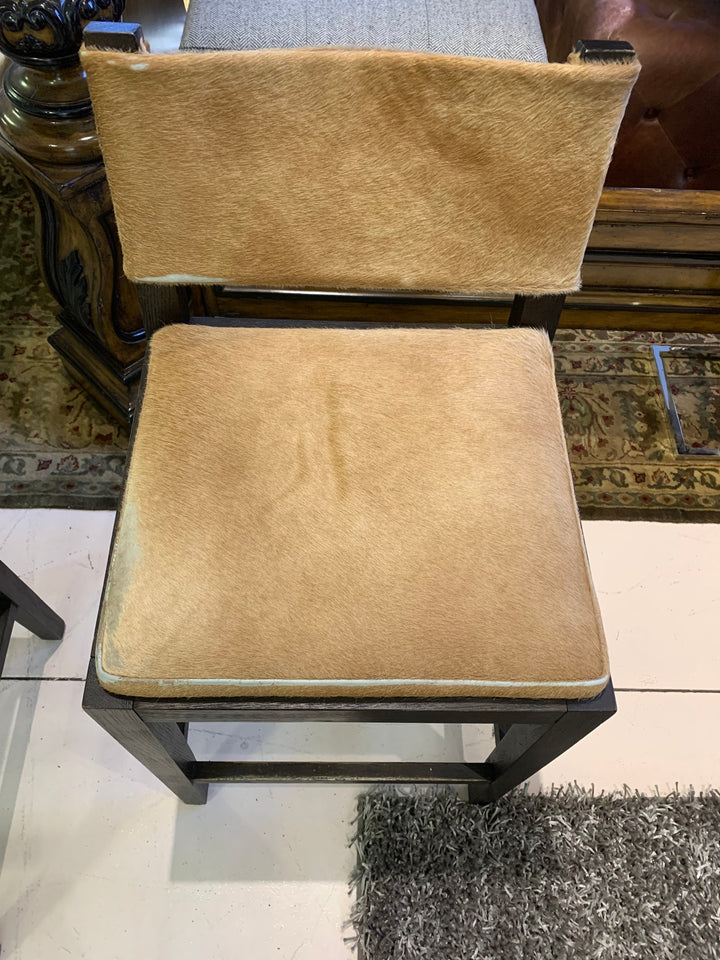 Restoration Hardware Hide Counter Stools set of 2