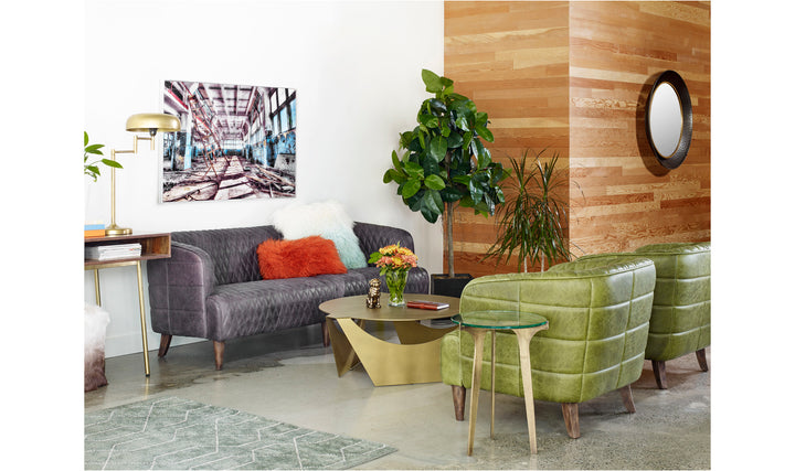 Magdelan Tufted Leather Armchair