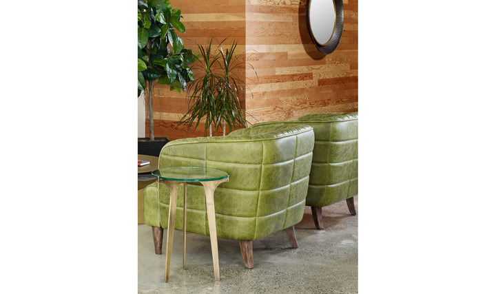 Magdelan Tufted Leather Armchair