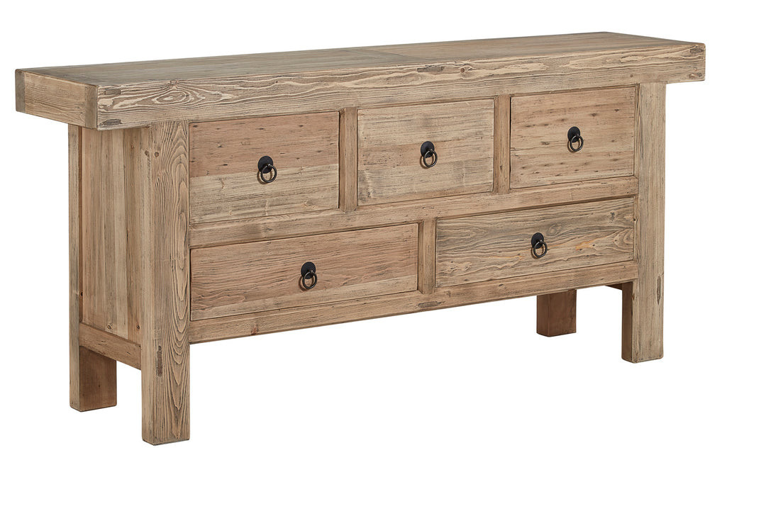 Furniture Classics Old Pine Five Drawer Buffet (20-286)